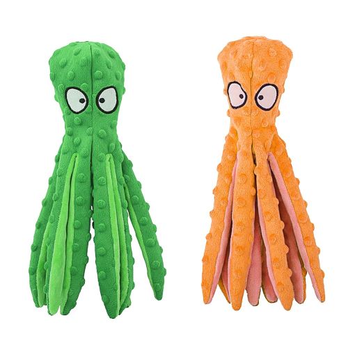 2Pcs Squeaky Dog Toys No Stuffing Crinkle Plush Octopus Dog Teething Toy Interactive Dog Toy Dog Training Toy For Puppy Small Medium Large Dog 2Pcs Squeaky Dog Toys No Stuffing Crinkle Plush Octopus Dog Teething Toy Interactive Dog Toy Dog Training Toy For Puppy Small Medium Large Dog